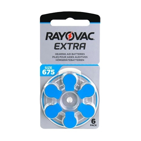 Elementai klausos aparatams RAYOVAC Extra, 675 PR44, 6 vnt.