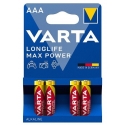 Baterijos VARTA Longlife Max Power, AAA (LR03), 4 vnt.