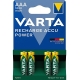 Įkraunamos baterijos VARTA Recharge Accu Power, AAA (R03), 1000 mAh, 4 vnt.