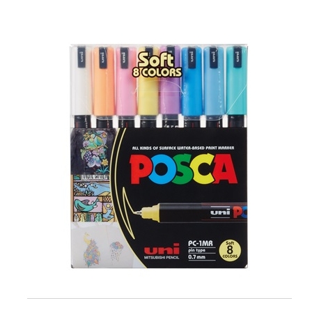 Žymeklis Uni Posca PC-1MR SOFT, 8vnt.