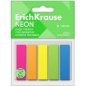 Plastikiniai indeksai-žymekliai NEON, ErichKrause, 12x45mm, 5 neoninės sp. x 25 lapelių