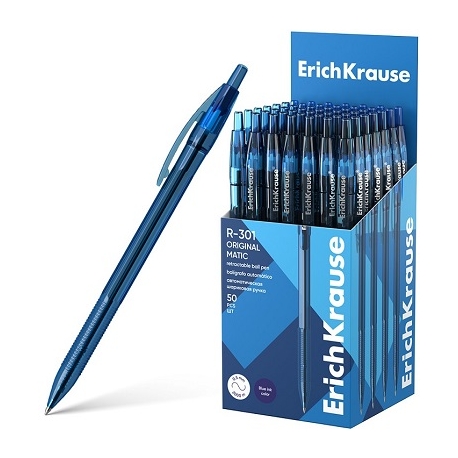 Automatinis tušinukas R-301 ORIGINAL MATIC, ErichKrause, 1.0mm, mėlynos sp.