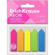 Plastikiniai indeksai-žymekliai NEON ARROW, ErichKrause, 12x45mm, 5 neoninės sp. x 25 lapelių