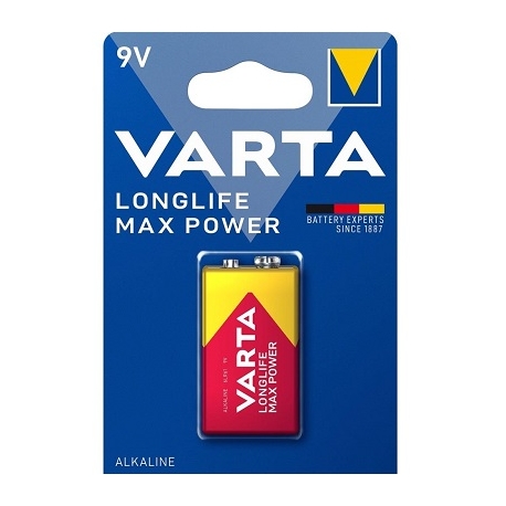 Baterija VARTA Longlife Max Power, 9V (6LR61), 1 vnt.