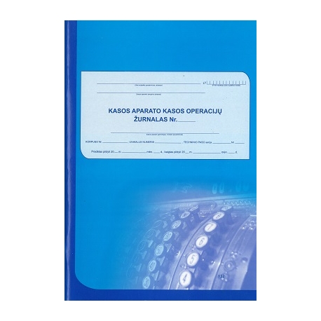 Kasos operacijų žurnalas A4, vertikalus, 73 lapai, 2-jų dalių viršelis