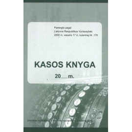 Kasos knyga A5, vertikali pildoma ne kiekvieną dieną (per periodą) 31x2 lapų, savekopijuojanti