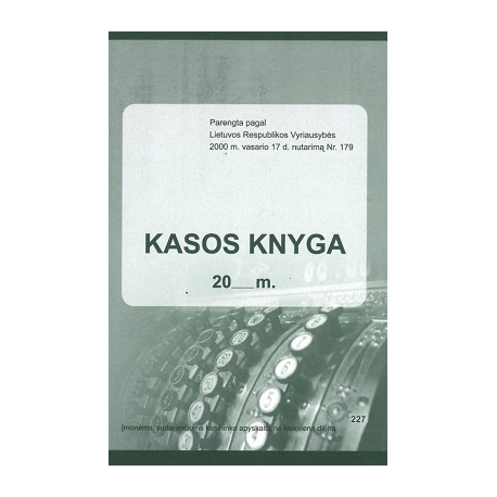 Kasos knyga A5, vertikali pildoma ne kiekvieną dieną (per periodą) 31x2 lapų, savekopijuojanti