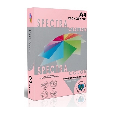 Spalvotas popierius SPECTRA COLOR, A4, 160gsm, 250 lapų, IT170 PINK (rožinė sp.)